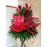 FS_03, 紅色薑花紅蘭紅掌太陽花 高架開張花籃