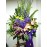 FS_09, 紫色大飛燕秀球蘭花粉綠掌桔梗 高架開張花籃
